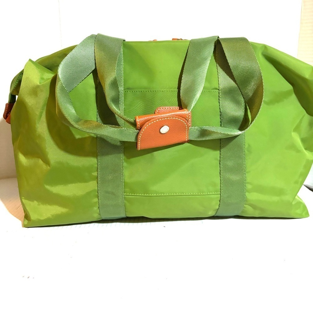 Bric's Vibrant Green Tote with Brown Detail - Picture 6 of 9